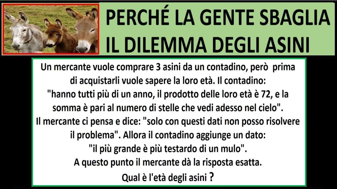 L’età degli asini